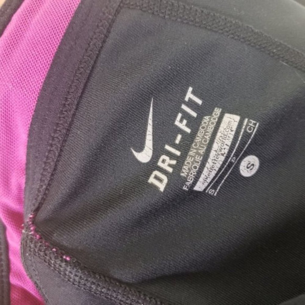 Nike Black Pink Running Tights Leggings Gym Yoga Activewear Workout Athletic - Picture 8 of 12